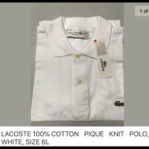 Lacoste 100% cotton polo shirt